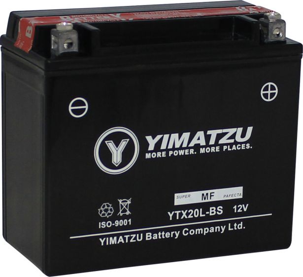 Battery - GTX20L-BS Yimatzu, AGM, Maintenance Free