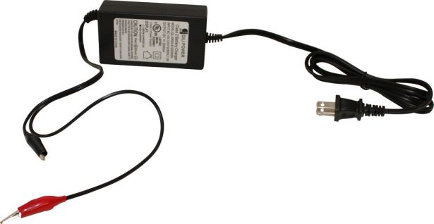 Charger - 12V, 2A, Alligator Clips, Trickle Charger