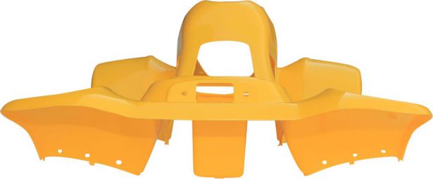 Plastic Set - 50cc to 125cc Small ATV, Yellow, Gio, Apollo, Racing Style (2pc including nose piece)