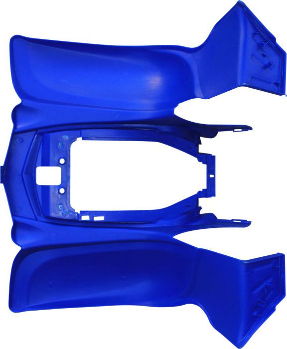 Plastic Set - 50cc to 250cc ATV, Blue, Racing Style (5pcs: 2 big body pieces, nose piece, battery case, flap)