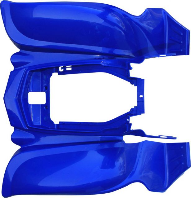 Plastic Set - 50cc to 250cc ATV, Blue, Racing Style (5pcs: 2 big body pieces, nose piece, battery case, flap)