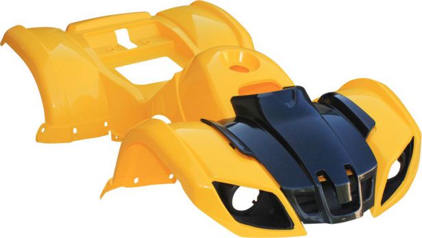 Plastic Set - 50cc to 125cc, ATV, Yellow, Utility Style