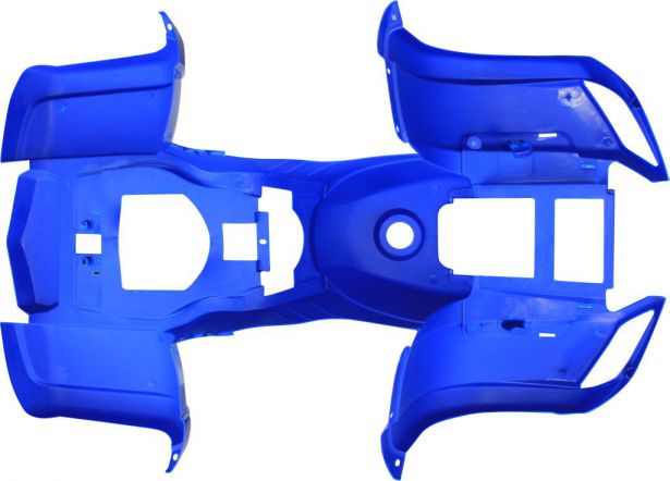 Plastic Set - 50cc to 125cc ATV, Blue, Utility Style