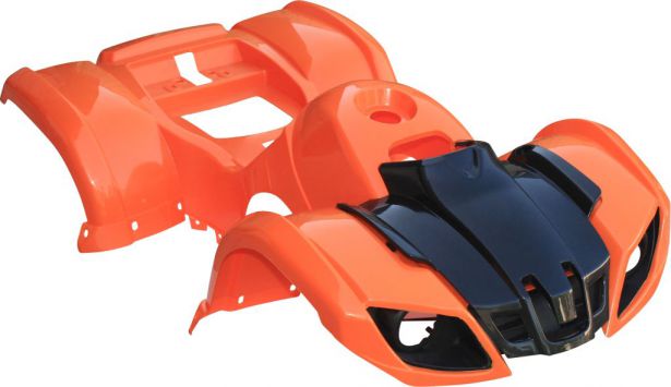 Plastic Set - 50cc to 125cc ATV, Orange, Utility Style