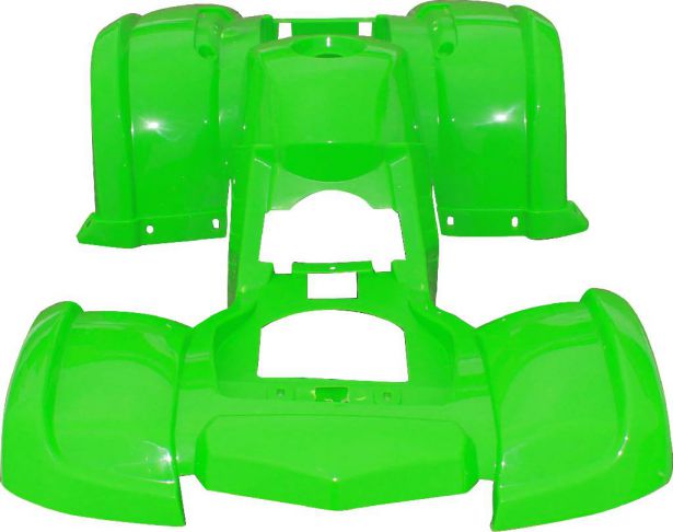 Plastic Set - 50cc to 125cc ATV, Green, Utility Style