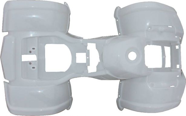 Plastic Set - 50cc to 125cc ATV, White, Utility Style