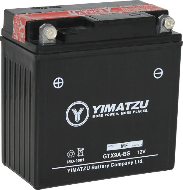 Battery - GTX9A-BS Yimatzu, AGM, Maintenance Free