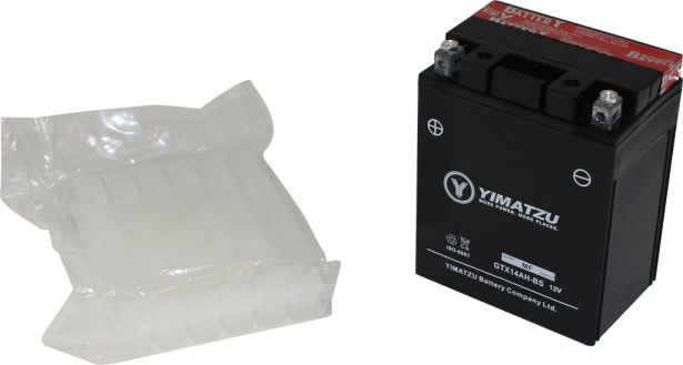 Battery - GTX14AH-BS Yimatzu, AGM, Maintenance Free