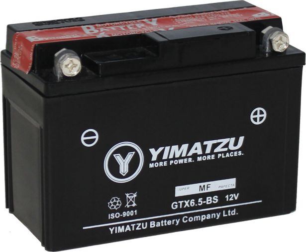 Battery - GTX6.5L-BS Yimatzu, AGM, Maintenance Free