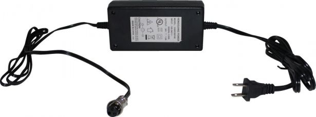 Charger - 36V, 1.6A, 3-Pin Inline Plug (Female DIN, GX16-3P), Shok Motors Amp