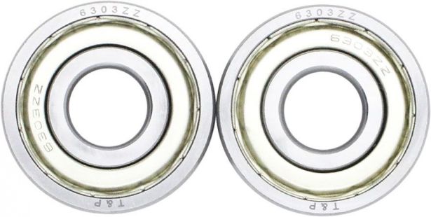 Bearing - 6303ZZ (2 pc set) 47x17x14