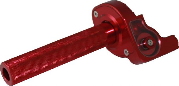 Hand Throttle - Twist Grip, CNC, 90cc to 250cc, Dirt Bike, Yimatzu Brand, Red