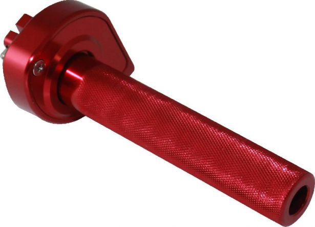 Hand Throttle - Twist Grip, CNC, 90cc to 250cc, Dirt Bike, Yimatzu Brand, Red