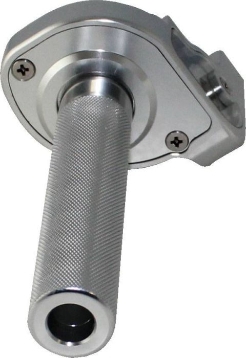 Hand Throttle - Twist Grip, CNC, 90cc to 250cc, Dirt Bike, Yimatzu Brand, Chrome