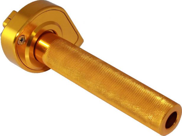 Hand Throttle - Twist Grip, CNC, 90cc to 250cc, Dirt Bike, Yimatzu Brand, Gold