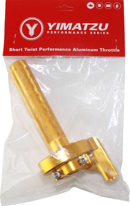 Hand Throttle - Twist Grip, CNC, 90cc to 250cc, Dirt Bike, Yimatzu Brand, Gold