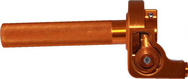 Hand Throttle - Twist Grip, CNC, 90cc to 250cc, Dirt Bike, Yimatzu Brand, Orange