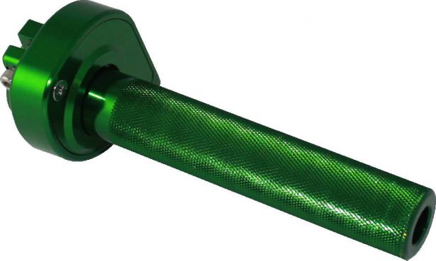 Hand Throttle - Twist Grip, CNC, 90cc to 250cc, Dirt Bike, Yimatzu Brand, Green