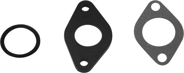 Intake Gasket Set - 19mm to 20mm, with Rubber O-Ring, 3pc 