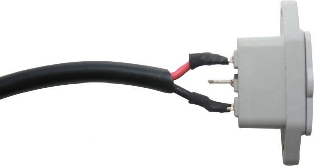 Charger Plug/Port - Electric Scooter, 3 Prong, 2 Wire
