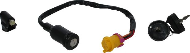 Ignition Key Switch - Odes, 400cc, Liangzi LZ400-4, with Steering Lock