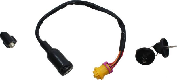 Ignition Key Switch - Odes, 400cc, Liangzi LZ400-4, with Steering Lock