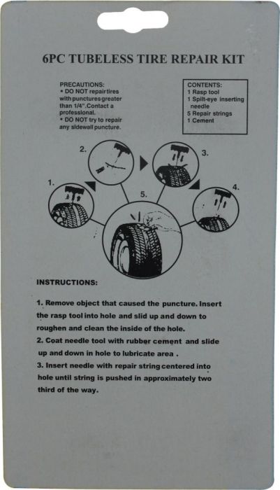 Tire Repair Tool Kit - 4pc