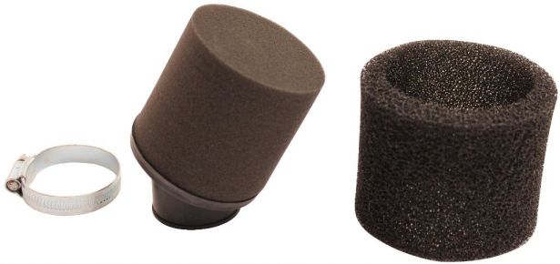 Air Filter - 35mm, Sponge, Angled, Yimatzu Brand, Black