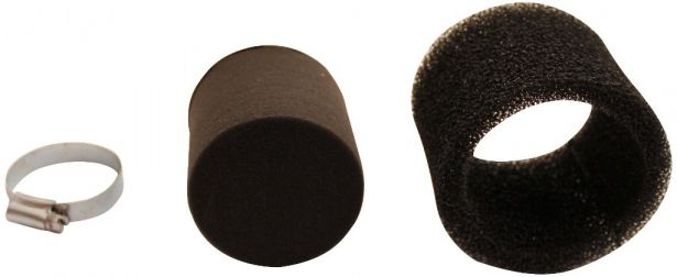 Air Filter - 35mm, Sponge, Angled, Yimatzu Brand, Black