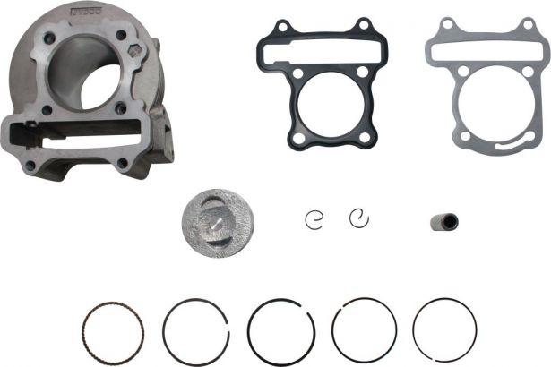 Cylinder Block Assembly - Big Bore, GY6, 50cc to 110cc,  50mm, 12pc