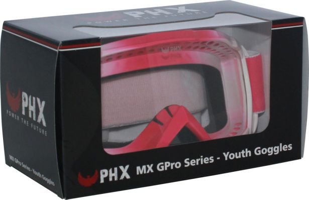 PHX GPro Youth X Goggles - Gloss Pink/White