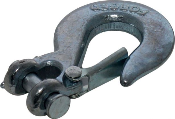 Winch Hook - Winch Hook with Safety Latch, 1/4 Inch, 1816kgs