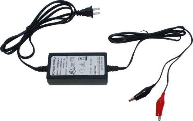 Charger - 12V, 1.5A, Alligator Clips