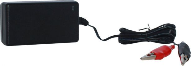 Charger - 12V, 0.8A, Alligator Clips, Trickle Charger