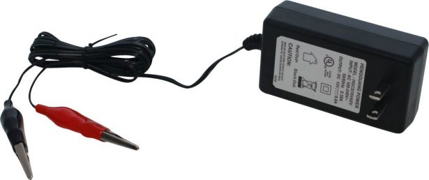 Charger - 12V, 0.8A, Alligator Clips, Trickle Charger