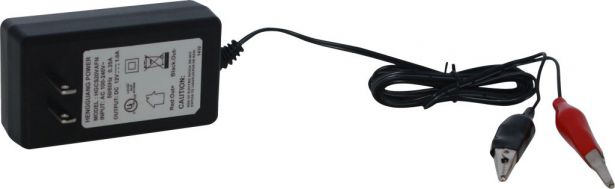 Charger - 12V, 1A, Alligator Clips, Trickle Charger