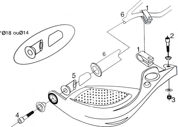 Hand Guard - Motorcycle, ATV, White