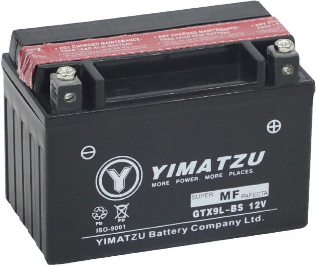 Battery - GTX9L-BS Yimatzu, AGM, Maintenance Free