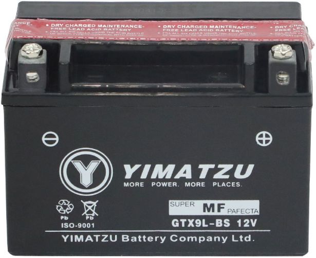 Battery - GTX9L-BS Yimatzu, AGM, Maintenance Free