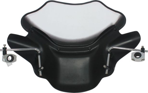 ATV Windshield - Handle Bar Mount, Black, 44cm