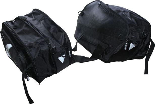 Tank Bag - Rack Bag Combo, Black (3 Piece Set)