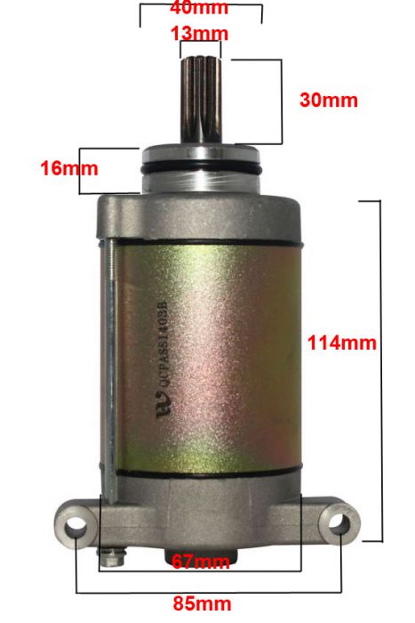 Starter - 9 Splines, CF Moto, Xingyang, Chironex, CF188, 500cc