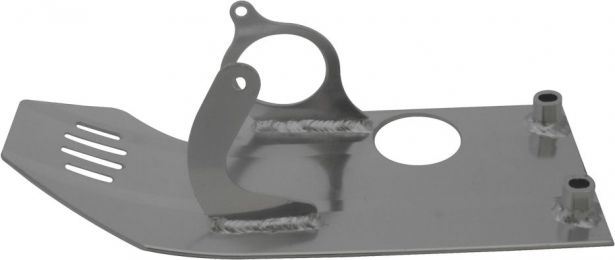 Crash Plate - Skid Plate, Aluminum, 50cc to 140cc, Dirt Bike, Asymmetrical