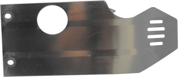 Crash Plate - Skid Plate, Aluminum, 50cc to 140cc, Dirt Bike, Asymmetrical