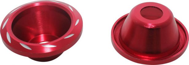 Fork Cups - CNC, Red, 2pcs