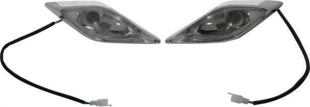 Front Light - 50cc to 250cc, ATV, Racing Style, Set (2pcs)