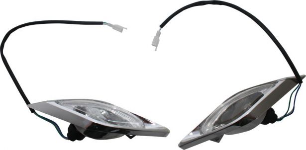 Front Light - 50cc to 250cc, ATV, Racing Style, Set (2pcs)