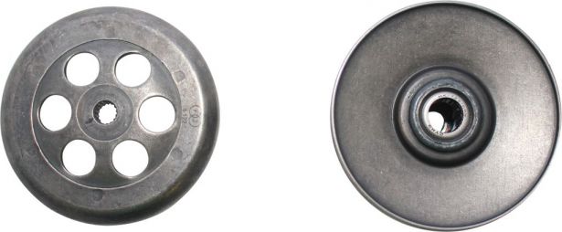 Clutch - Drive Pulley with Clutch Bell, Yamaha, 50cc, 2 Stroke, 16 Spline