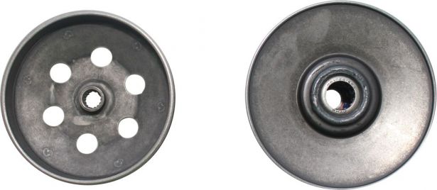 Clutch - Drive Pulley with Clutch Bell, Yamaha, 50cc, 2 Stroke, 16 Spline