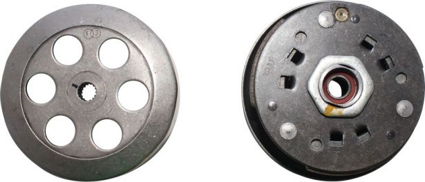 Clutch - Drive Pulley with Clutch Bell, Yamaha, MIO 110, 16 Spline